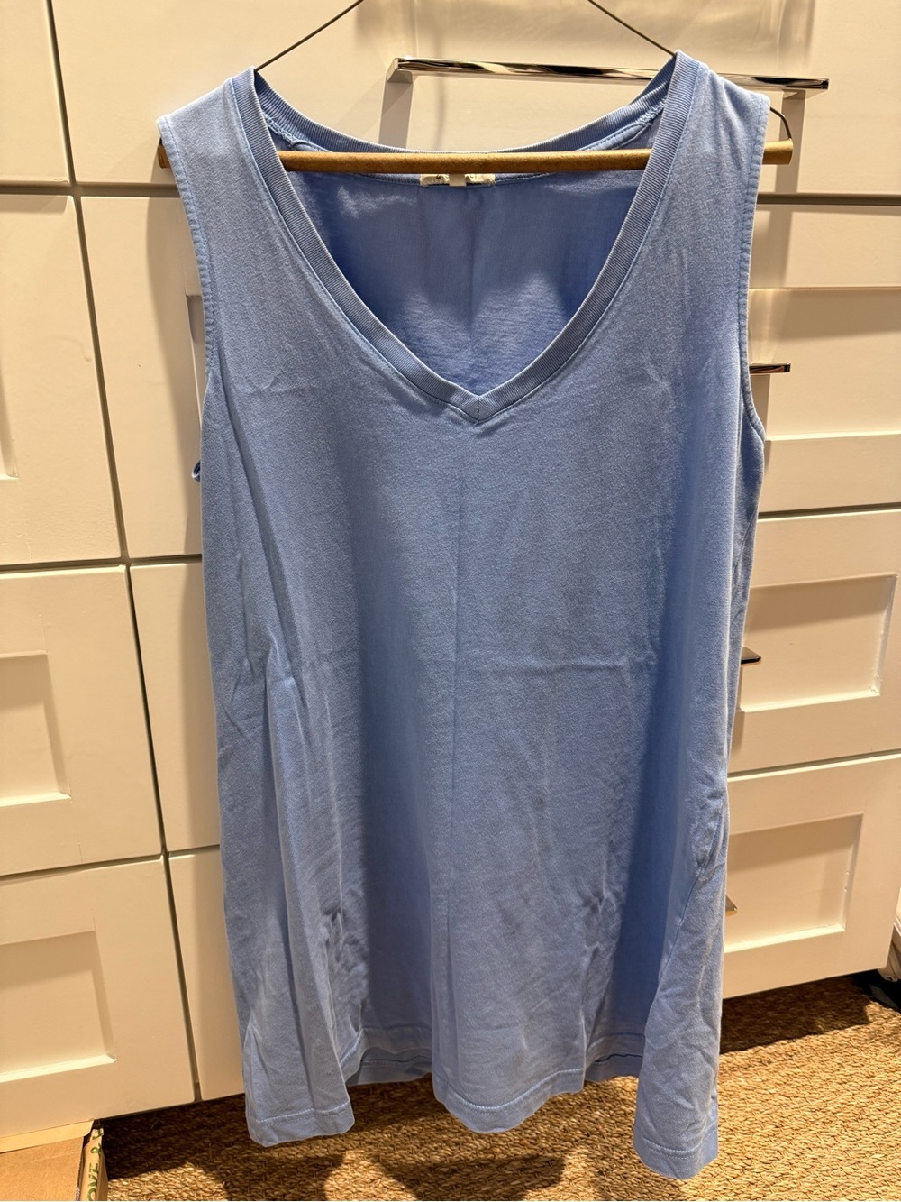 Z Supply Light Blue V-Neck Sleeveless Tank